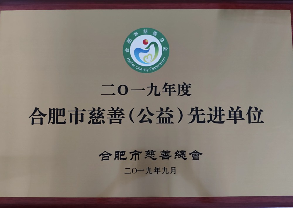 2019.9合肥市慈善公益先进单位